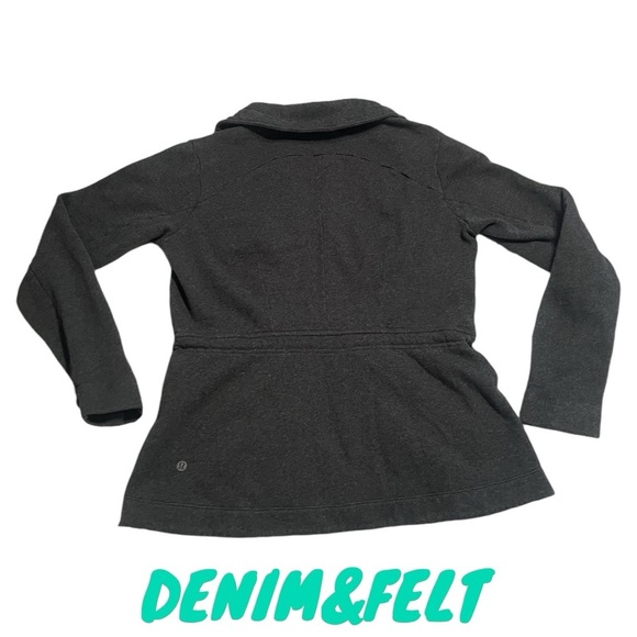 Lululemon Grey & Go Take-Off Fleece Full Zip Pockets Cinch Waist Gym| PRELOVED🩶 - Picture 2 of 16